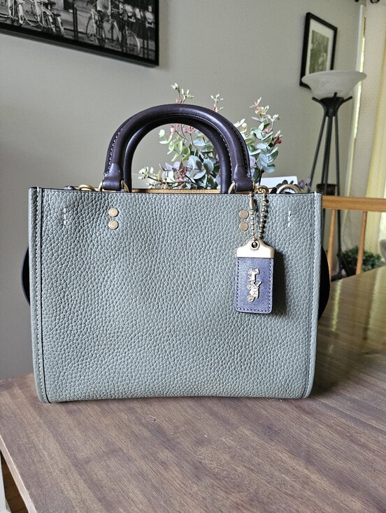 Coach Handbags - Coach Olive/ Oxblood Rogue 25 Bag